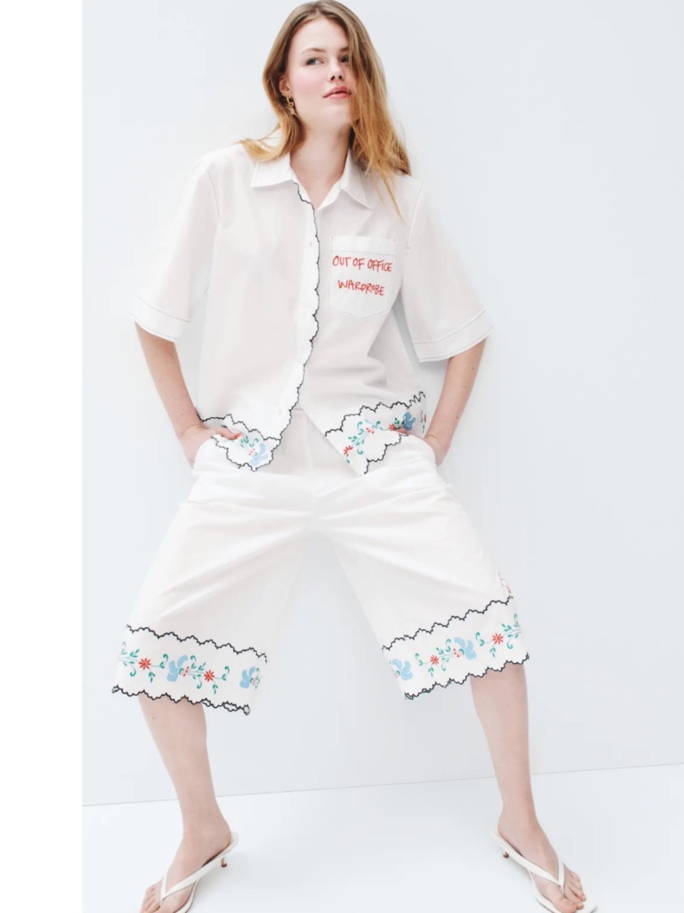 Stella Nova Coloured Embroidered Oversized Shirt, Size: M - Picture 4 of 14